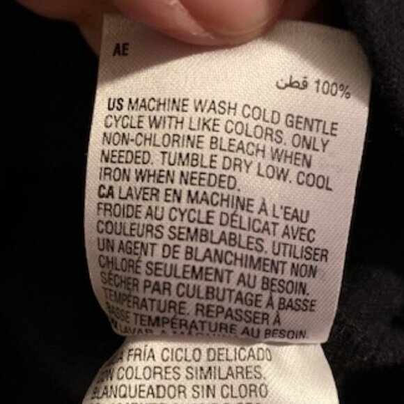 *HP* Charter Club black long sleeve mock turtleneck cotton top - Picture 3 of 5